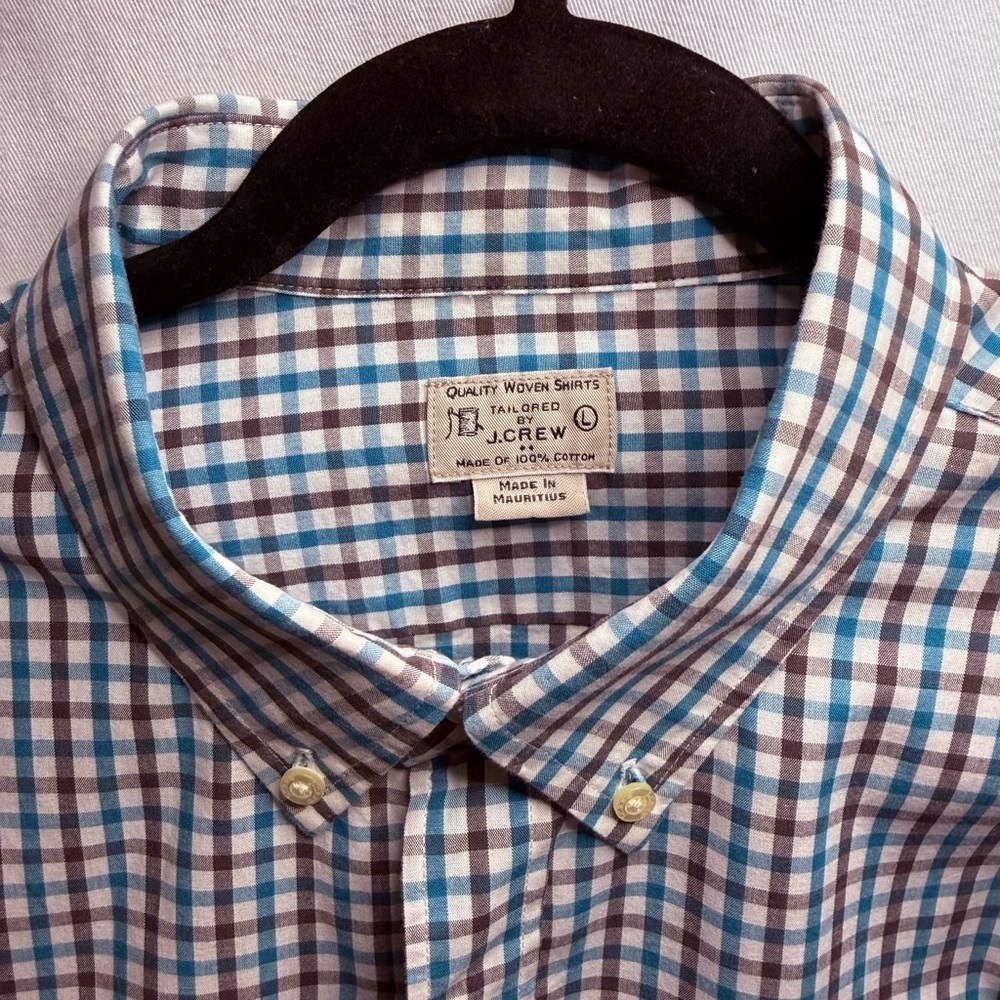 J. Crew Multicolor Checkered Button Down Shirt - image 2